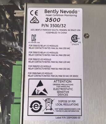 125720-02 Bently Nevada 3500 4-Channel Relay Module Full Height with Alarm Drive Logic